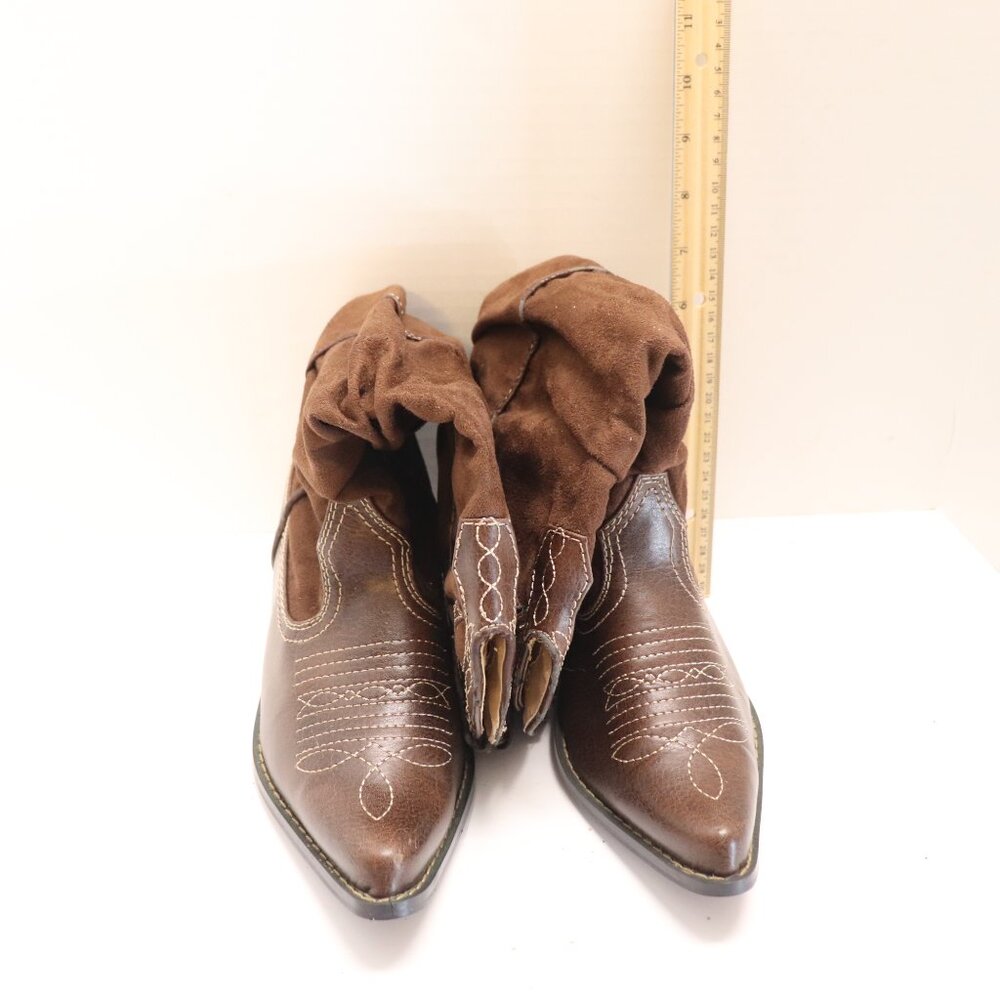 Soda Women's Western Slouchy Boots Size 7.5 with some cracking on the inside - Picture 7 of 11